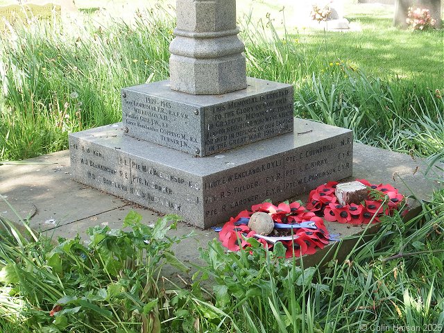 The War Memorial in Swine Churchyard.