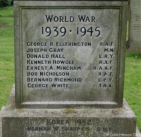 The 1914-1919 War Memorial in the Churchyard.