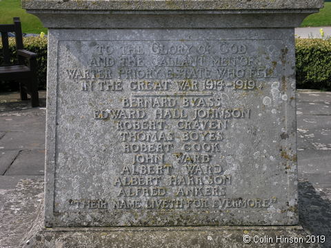The War Memorial in Warter village.