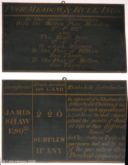 The second list of Charities in St. Helen's Church, Welton.