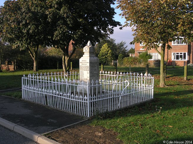 The World Wars I and II War Memorial and Roll of Honour, at Welwick.