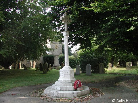 The War Memorial in the Churchyard at Wetwang.