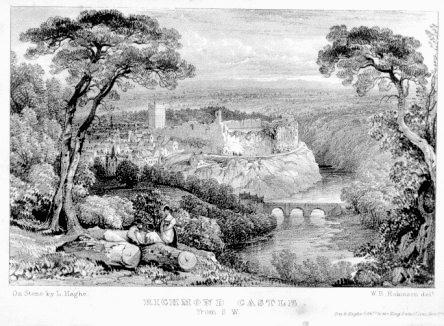 Engraving of Richmond Castle