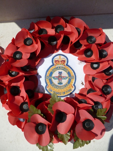 The Squadron badge and wreath, Dishforth