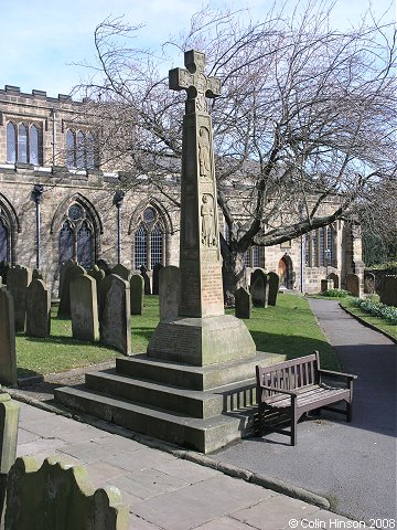 The the War Memorial for WWI and WWII in St Gregory's churchyard, Bedale