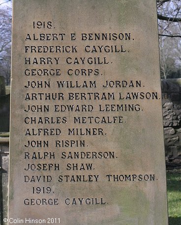 The War Memorial for WWI and WWII in St Gregory's churchyard, Bedale