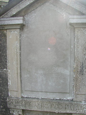 The War Memorial plaque on the wall near the Church at Brandsby.