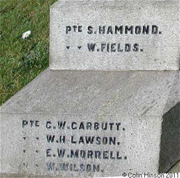 The 1914-1918 War Memorial in Bulmer Village.