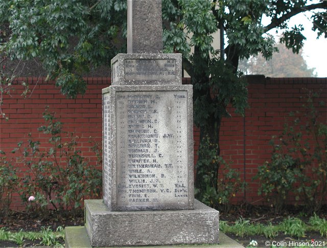 The First World War Memorial at Grangetown.