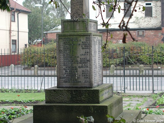 The First World War Memorial at Grangetown.