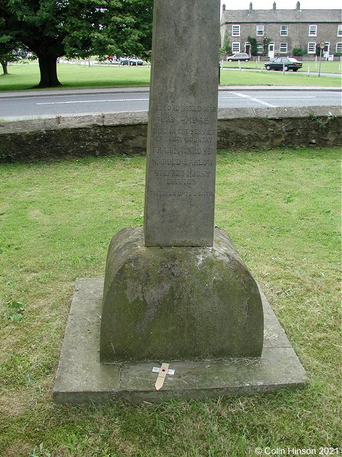 The War Memorial in Great Crakehall churchyard.