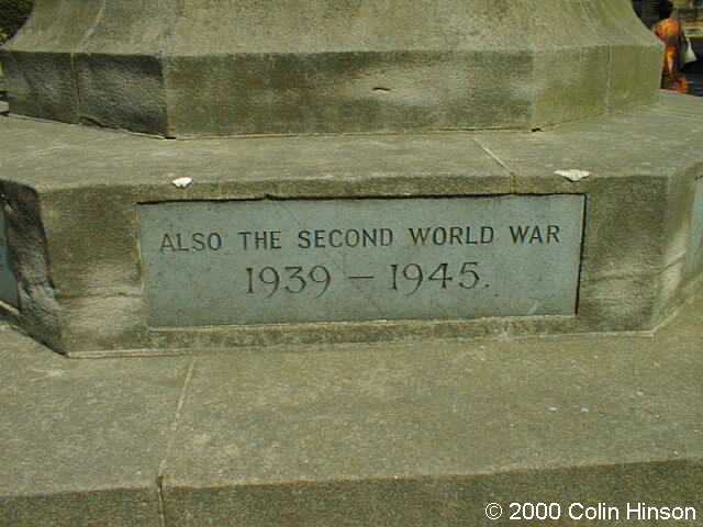 The 1914-18 and 1939-45 War Memorial at Guisborough next to the Church.