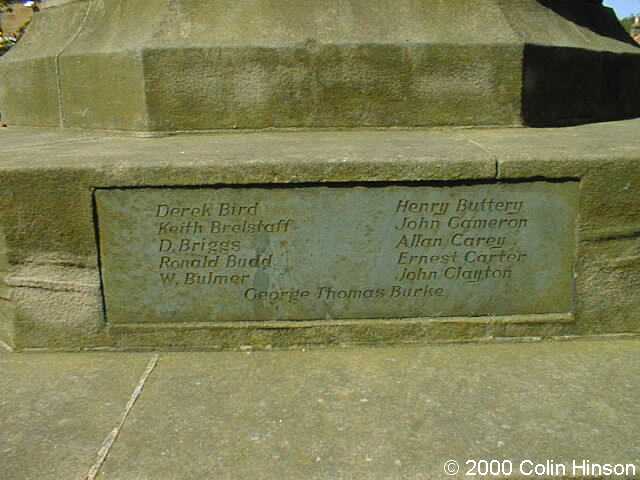 The 1914-18 and 1939-45 War Memorial at Guisborough next to the Church.