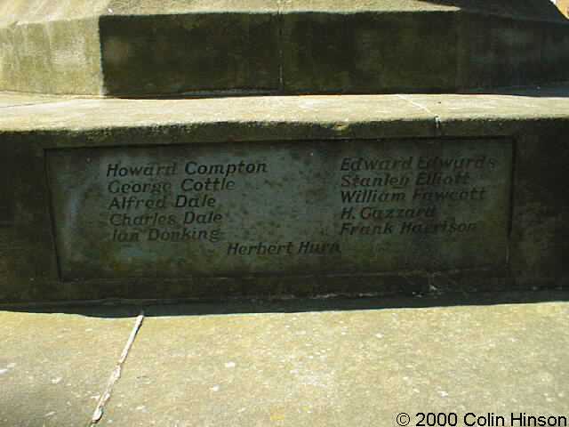 The 1914-18 and 1939-45 War Memorial at Guisborough next to the Church.