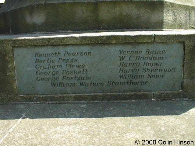 The 1914-18 and 1939-45 War Memorial at Guisborough next to the Church.