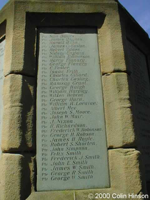 The 1914-18 and 1939-45 War Memorial at Guisborough next to the Church.