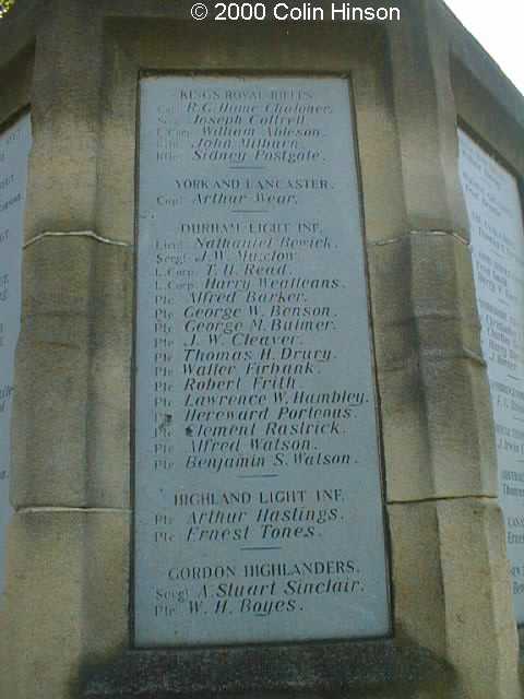 The 1914-18 and 1939-45 War Memorial at Guisborough next to the Church.