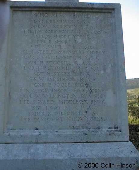 The 1914-1919 War Memorial at Hackness.