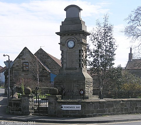 The World War I and II War Memorial at Hinderwell.