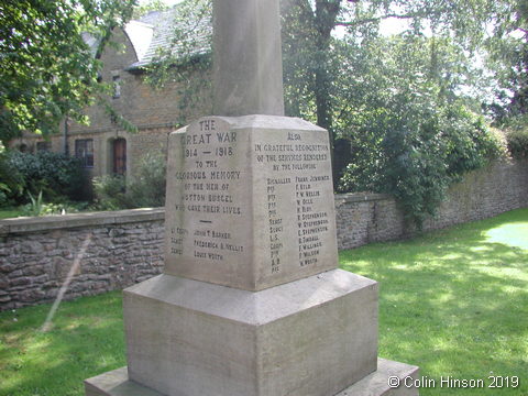 The War Memorial in the Churchyard at Hutton Buscel.