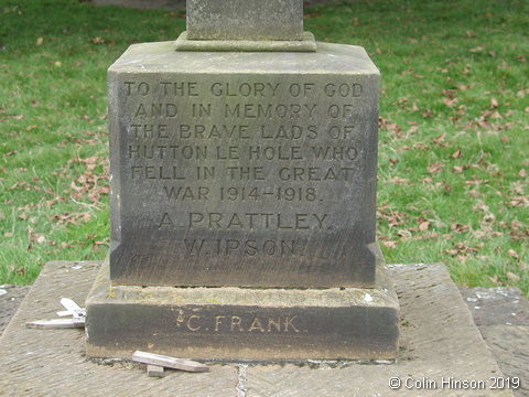 The War Memorial on the green at Hutton le Hole.