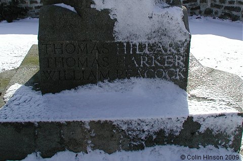 The World War I and II War Memorial at Langthwaite in Arkengarthdale.