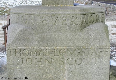 The World War I and II memorial at Langthwaite in Arkengarthdale.