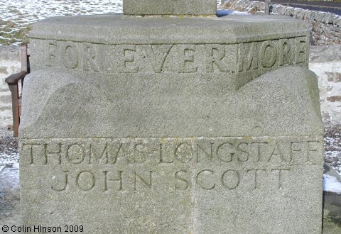 The World War I and II War Memorial at Langthwaite in Arkengarthdale.