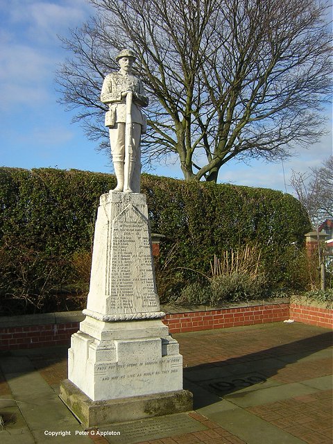 The World War I memorial at North Skelton