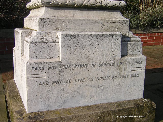 The World War I memorial at North Skelton