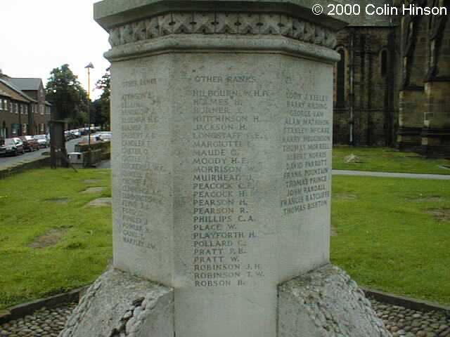 The 1914-1918 and 1939-1945 War Memorial near Northallerton Church.