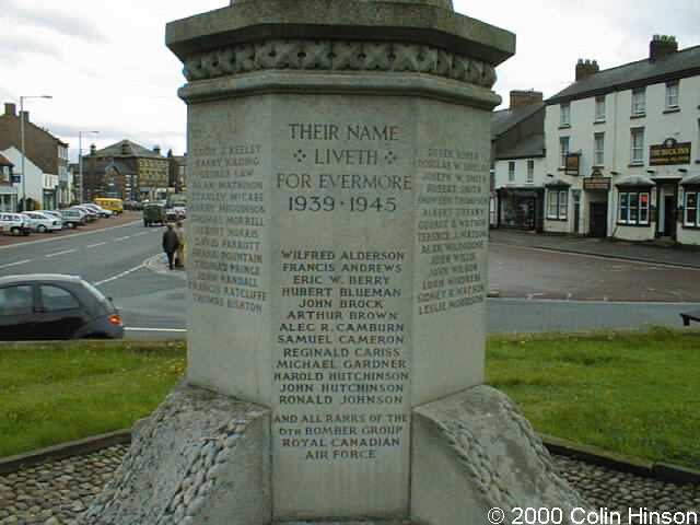The 1914-1918 and 1939-1945 War Memorial near Northallerton Church.