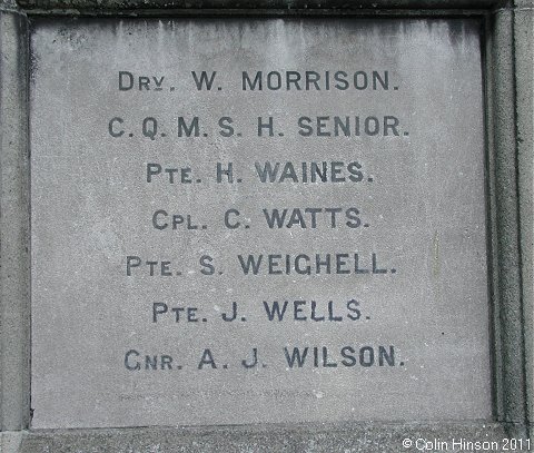 The War Memorial at Romanby.