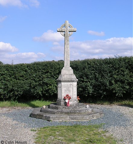 The War Memorial on the outskirts of Sand Hutton.