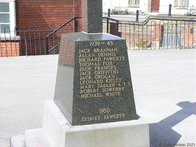 The War Memorial next to Scarborough Roman Catholic church.