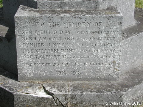 The War Memorial in The Holy Evangelist's Churchyard, Shipton.