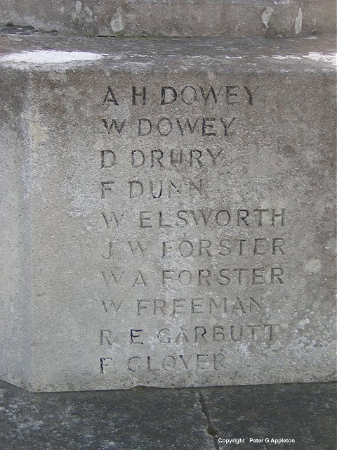 The World Wars I and II memorial at Skelton in Cleveland