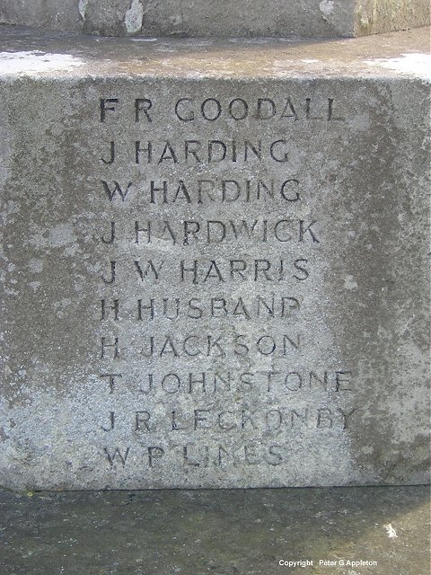 The World Wars I and II memorial at Skelton in Cleveland