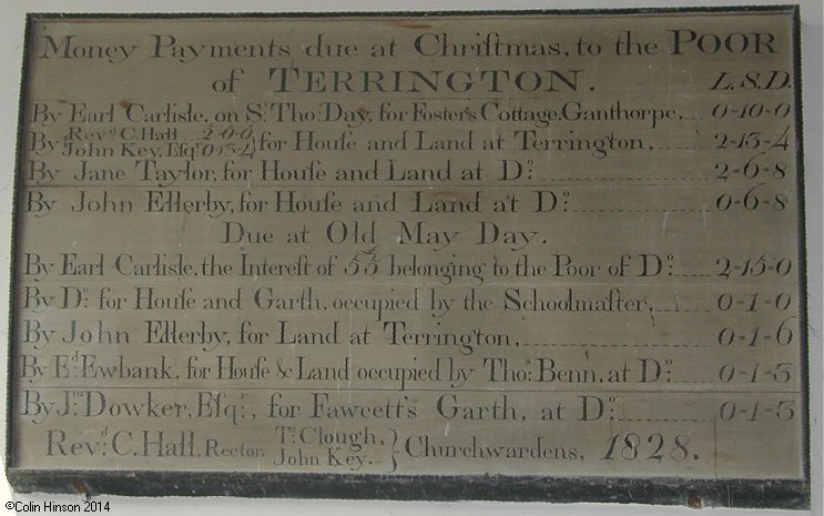 The second list of Benefactions in All Saint's Church, Terrington.