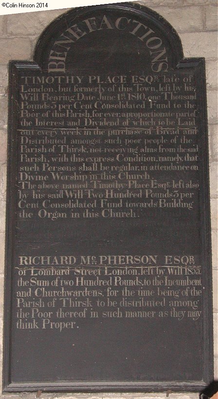 The first list of Benefactions in St. Mary's Church, Thirsk.