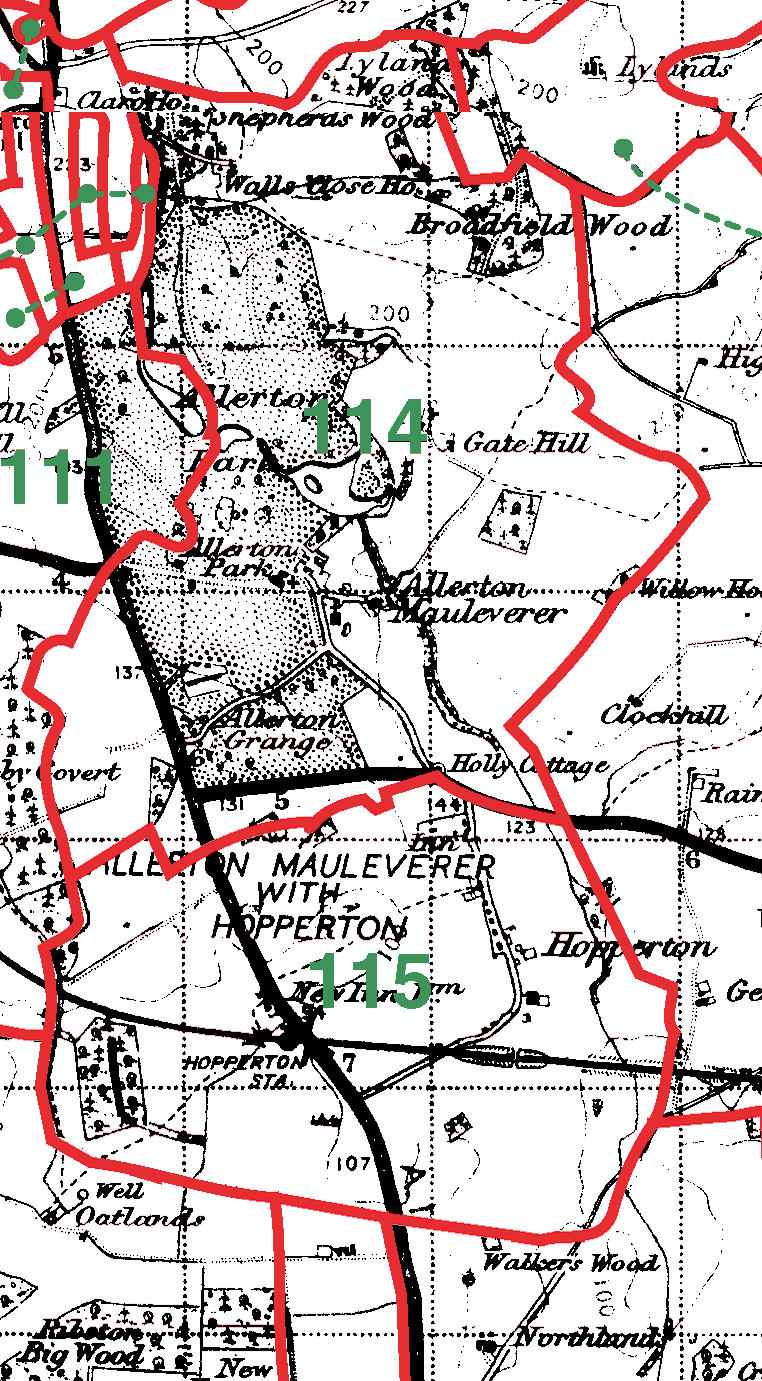 Allerton Mauleverer boundaries map