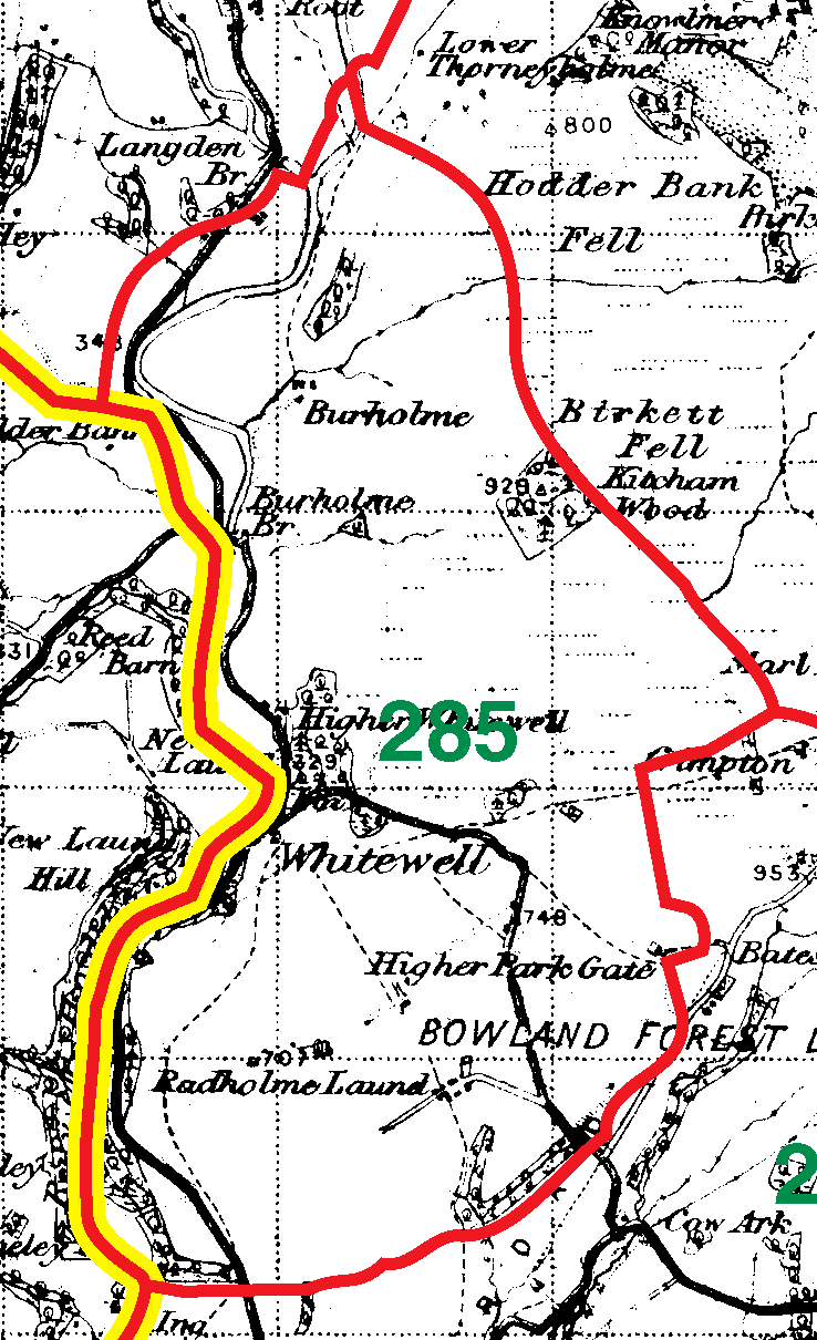 Bowland boundaries map