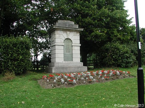 The World War I and World War II War Memorial at Aberford.