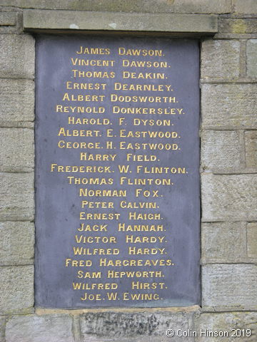 The War Memorial next to the Church-yard at Almondbury.