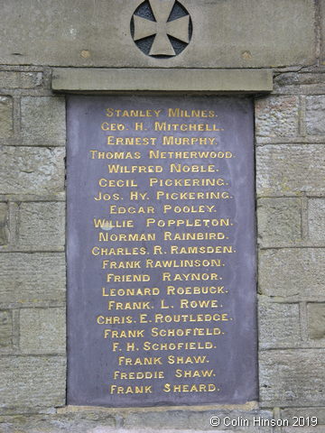 The War Memorial next to the Church-yard at Almondbury.