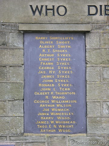 The War Memorial next to the Church-yard at Almondbury.