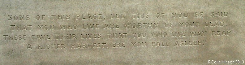 The World War I and II memorial at Altofts.