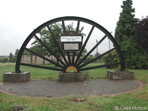 The Memorial Plaque for those who died at Markham Main Colliery.