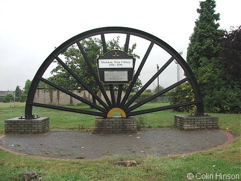 The Memorial plaque for those who died at Markham Main Colliery.