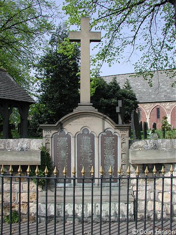 The 1914-1918 War Memorial at the edge of St. John's Churchyard, Balby.